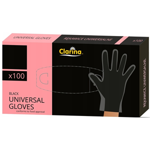 Rękawice czarne Clarina L 100szt