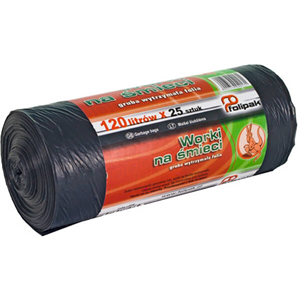 Worki 120l czarne LD a25 SOFT