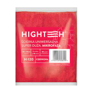 Ścierka z mikrofibry 50x60 cm czerwona