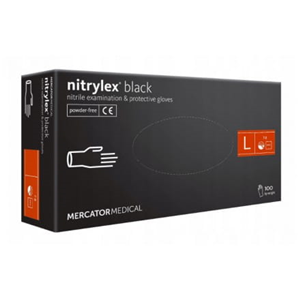 Rękawice nitrylowe czarne L MEDASEPT a 100