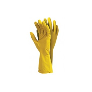 Rękawice gumowe sanitarne flokowane L