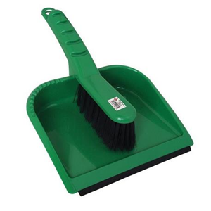 Zmiotka + Łopatka z gumką zielona\ mix