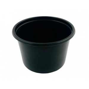 Pojemnik okrągły ZUPA czarny 450ml a 50 zgrzew